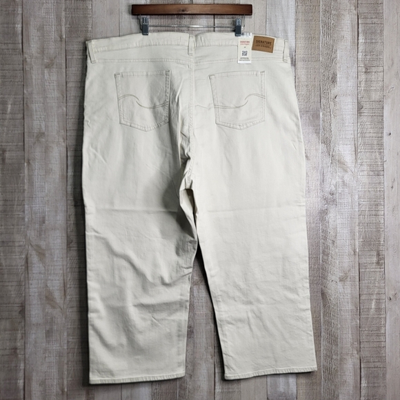 Levi's Heritage High Rise Loose Crop Cream Jeans. Size 28W Plus Sized - Picture 6 of 16